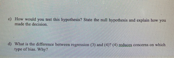 TABLE 8.3 Nonlinear Regression Models of Test Scores | Chegg.com