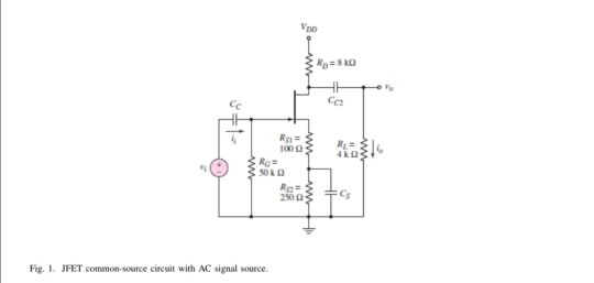 Solved 4) Design problem: For the JFET amplifier in Fig. 1, | Chegg.com