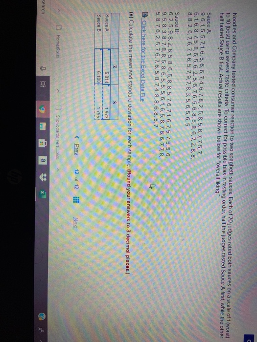 Solved C Noodles and Company tested consumer reaction to two