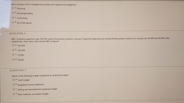 Solved Which phases of the management process are impacted | Chegg.com