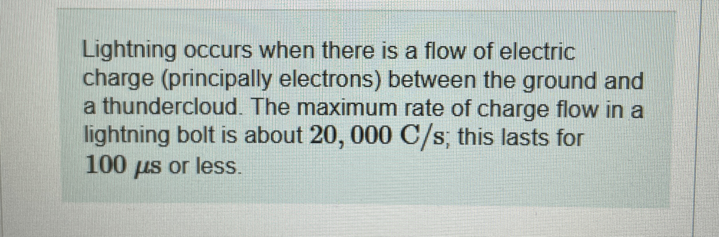 Lightning Occurs When There Is A Flow Of Electric 