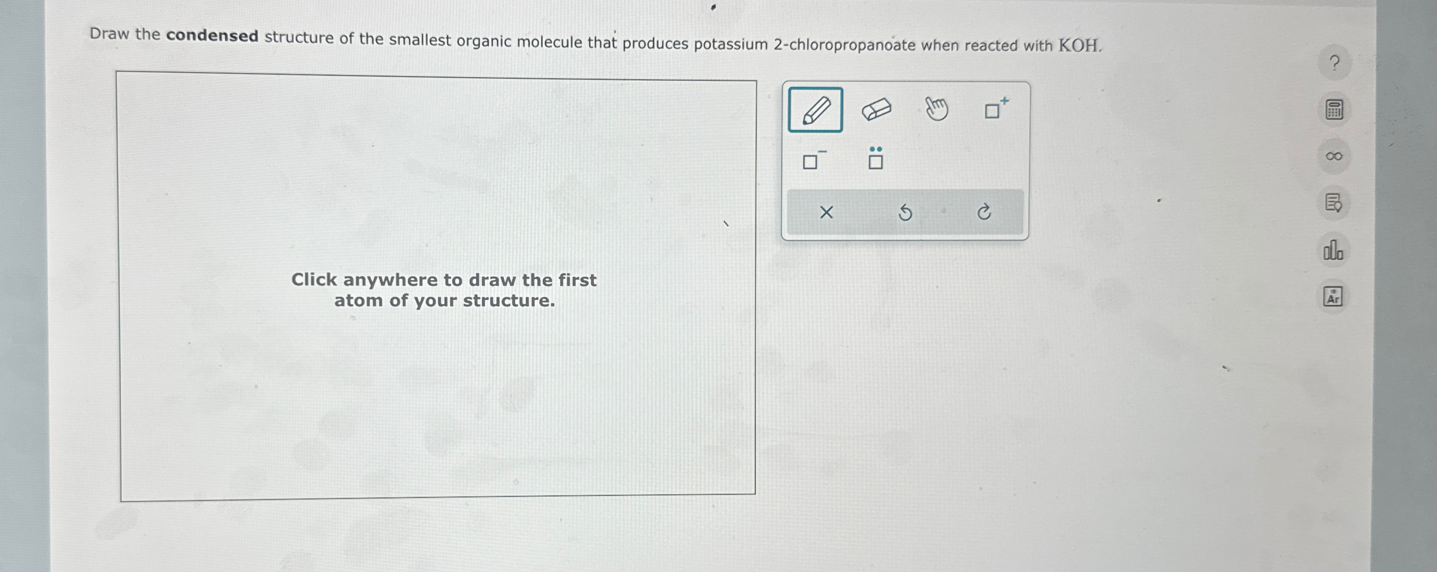 Solved Draw the condensed structure of the smallest organic | Chegg.com