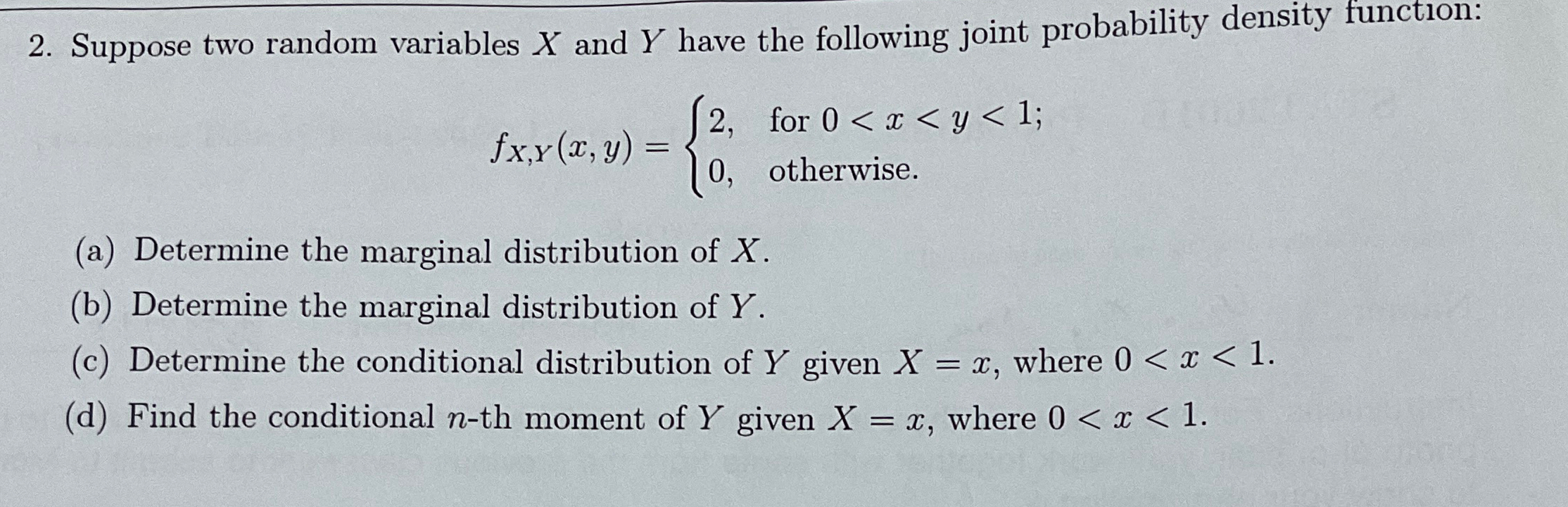 Solved Suppose Two Random Variables X ﻿and Y ﻿have The 5685