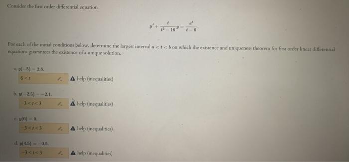 Solved Consider the first onder differential equation VE | Chegg.com