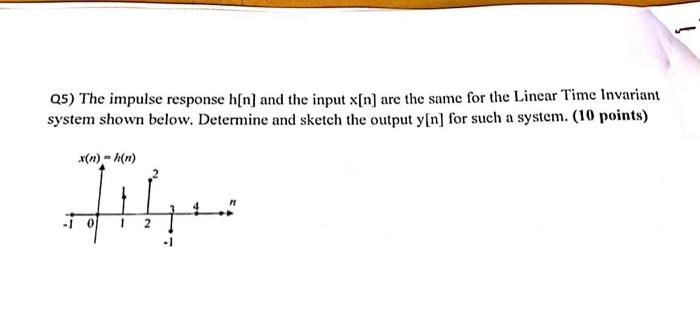 Solved Q4) The impulse response h(t) and the input x(t) of | Chegg.com