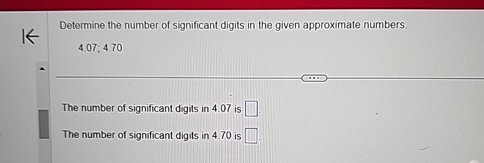 Solved Determine the number of significant digits in the | Chegg.com