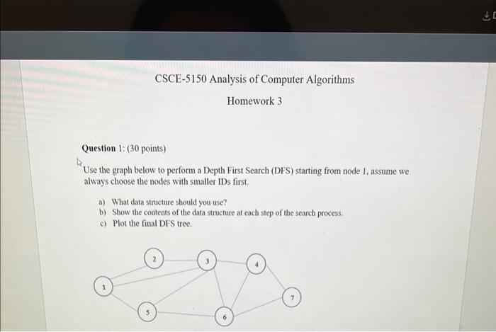 Solved Question 1: ( 30 points) Use the graph below to | Chegg.com
