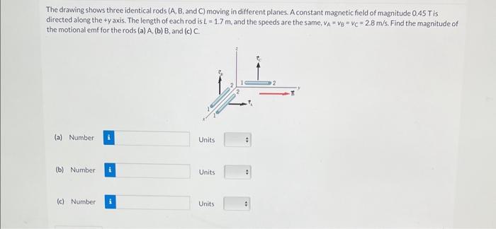 Solved The Drawing Shows Three Identical Rods (A,B, And C ) | Chegg.com