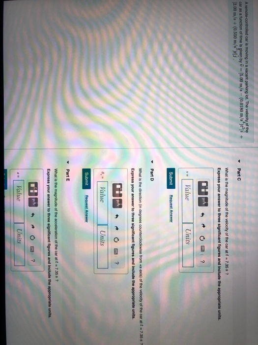 Solved A remotecontrolled car is moving in a vacant parking