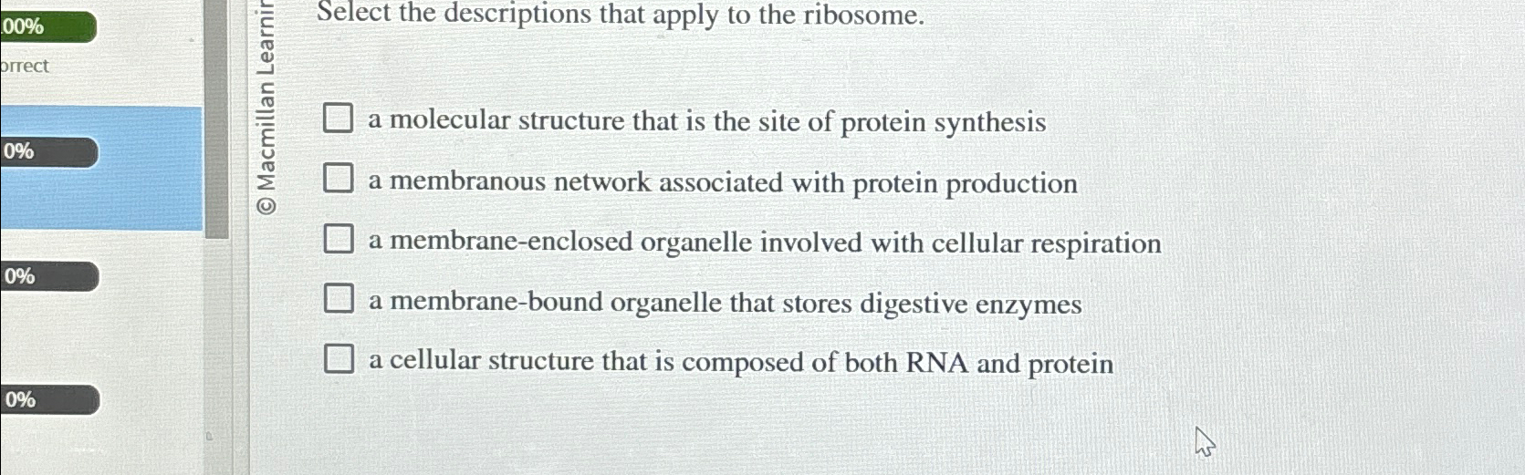 this membranous structure is the site of protein synthesis
