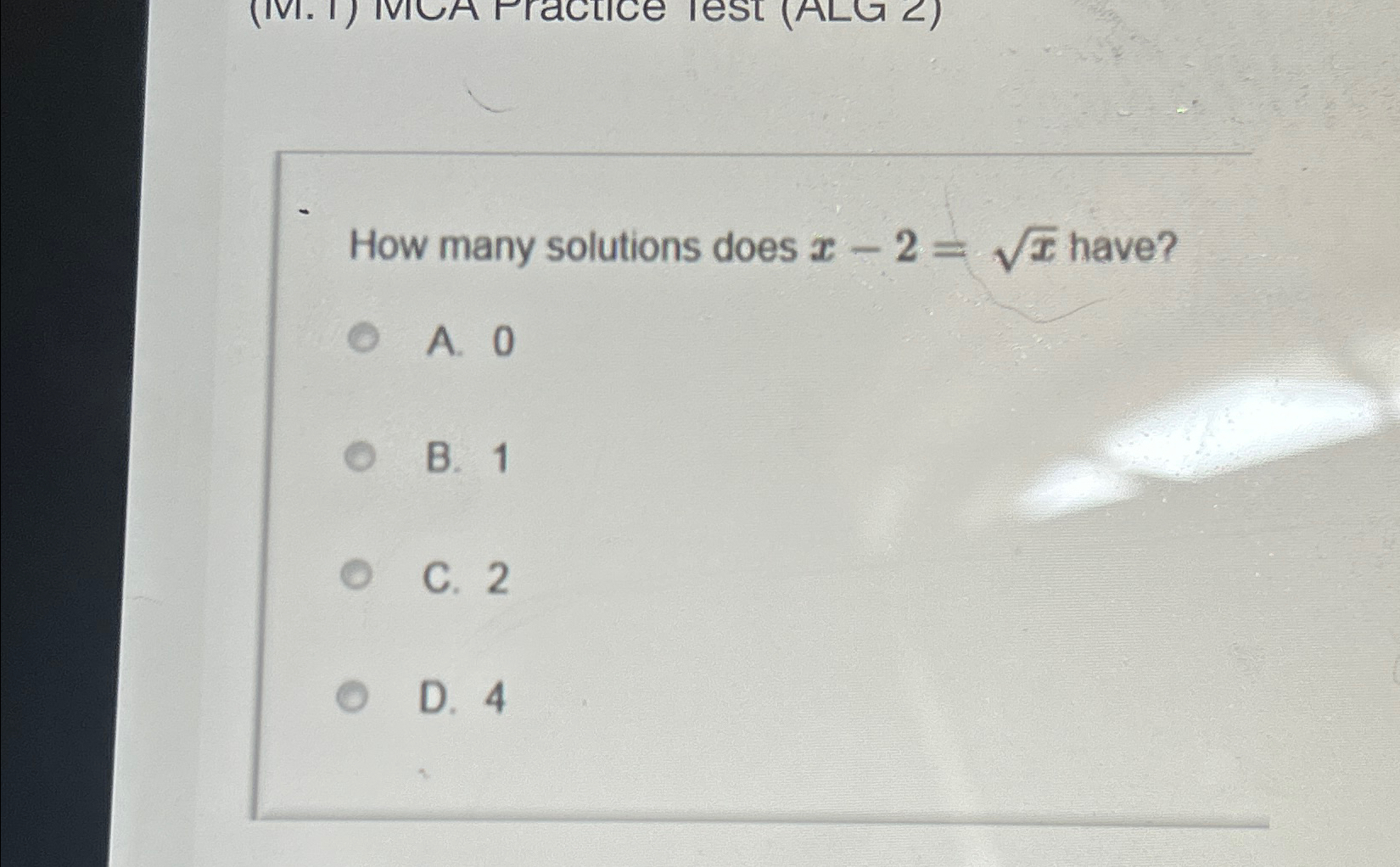 how many solutions does x 2 2x 1 0 have