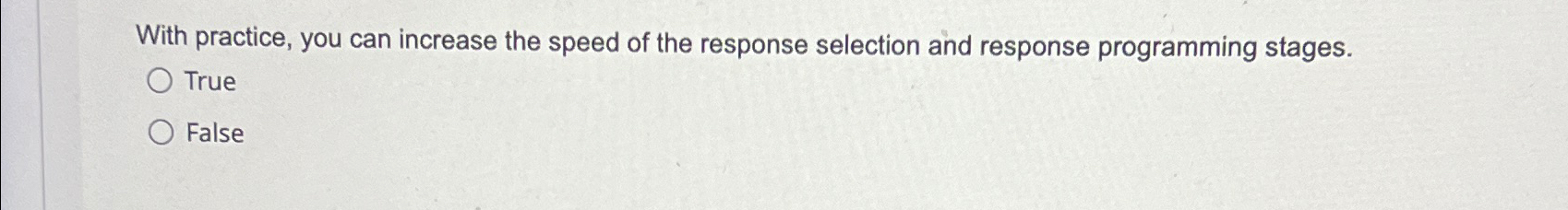 Solved With practice, you can increase the speed of the | Chegg.com