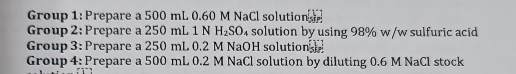 Solved prepare a 250 ml 1N H2so4 solution by using 98% w/w | Chegg.com