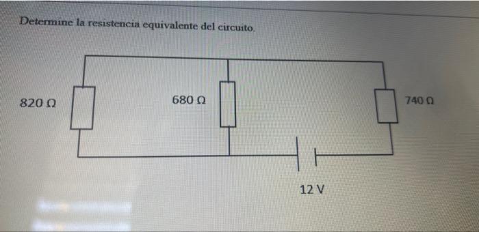 Determine la resistencia equivalente del circuito.