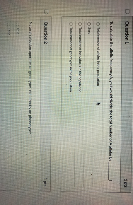 Solved Question 1 1 Pts To Calculate The Allelic Frequency Chegg Com<script async src=