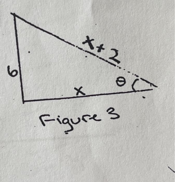 Solved b) In figure 3 , solve the right triangle for x and θ | Chegg.com
