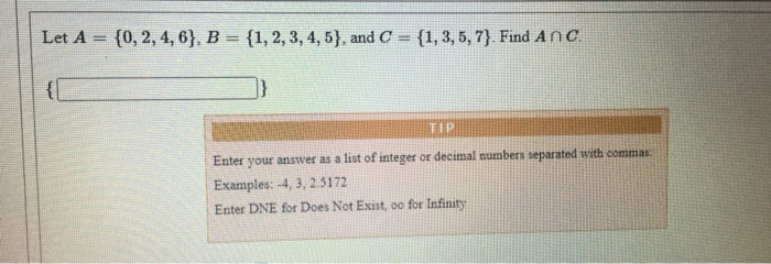 Solved Let A = {0, 2, 4, 6}, B = {1, 2, 3, 4, 5), and C = | Chegg.com