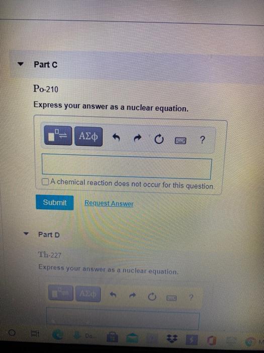 Solved Enter A Nuclear Equation For The Alpha Decay Of Each Chegg