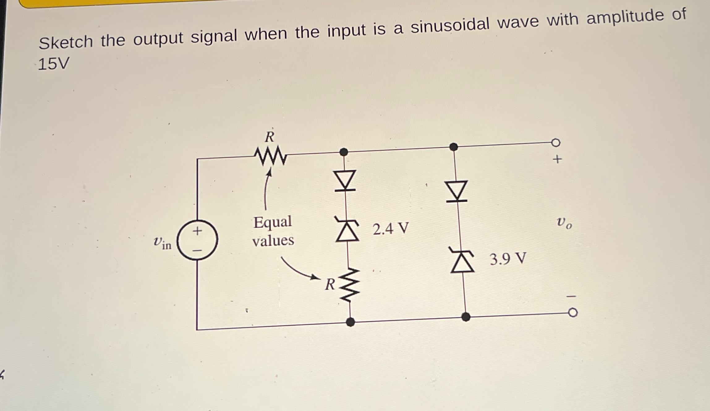 Sketch the output signal when the input is a | Chegg.com