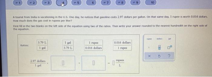 Solved 1 2 3 5 7 8 10 A Tourist From India Is Chegg