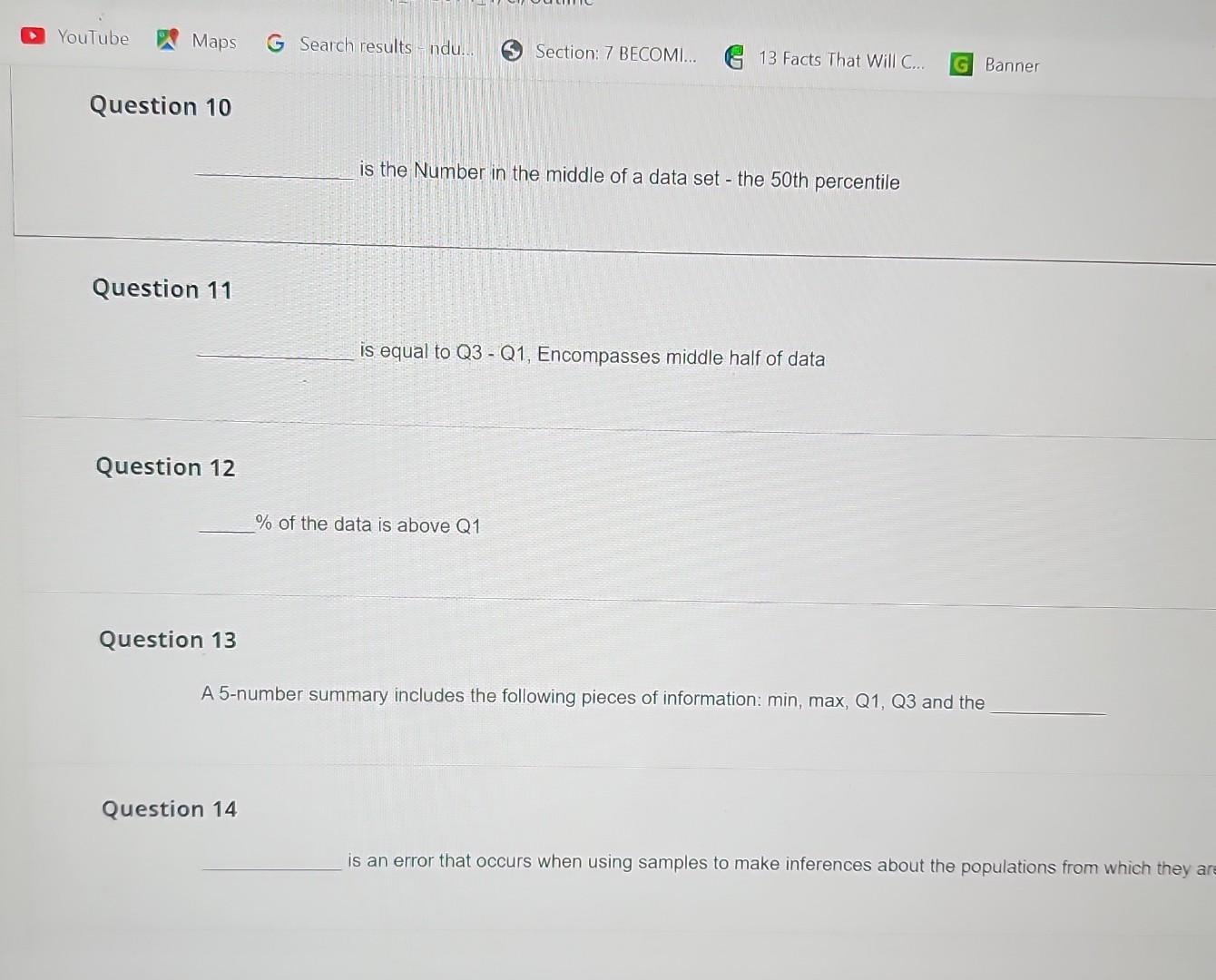 Solved is the Number in the middle of a data set - the 50 th | Chegg.com