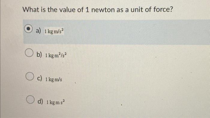 Newton in kg m s2 sale