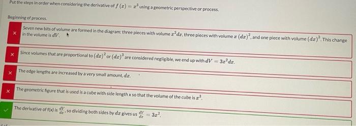 Solved Put the steps in order when considering the | Chegg.com