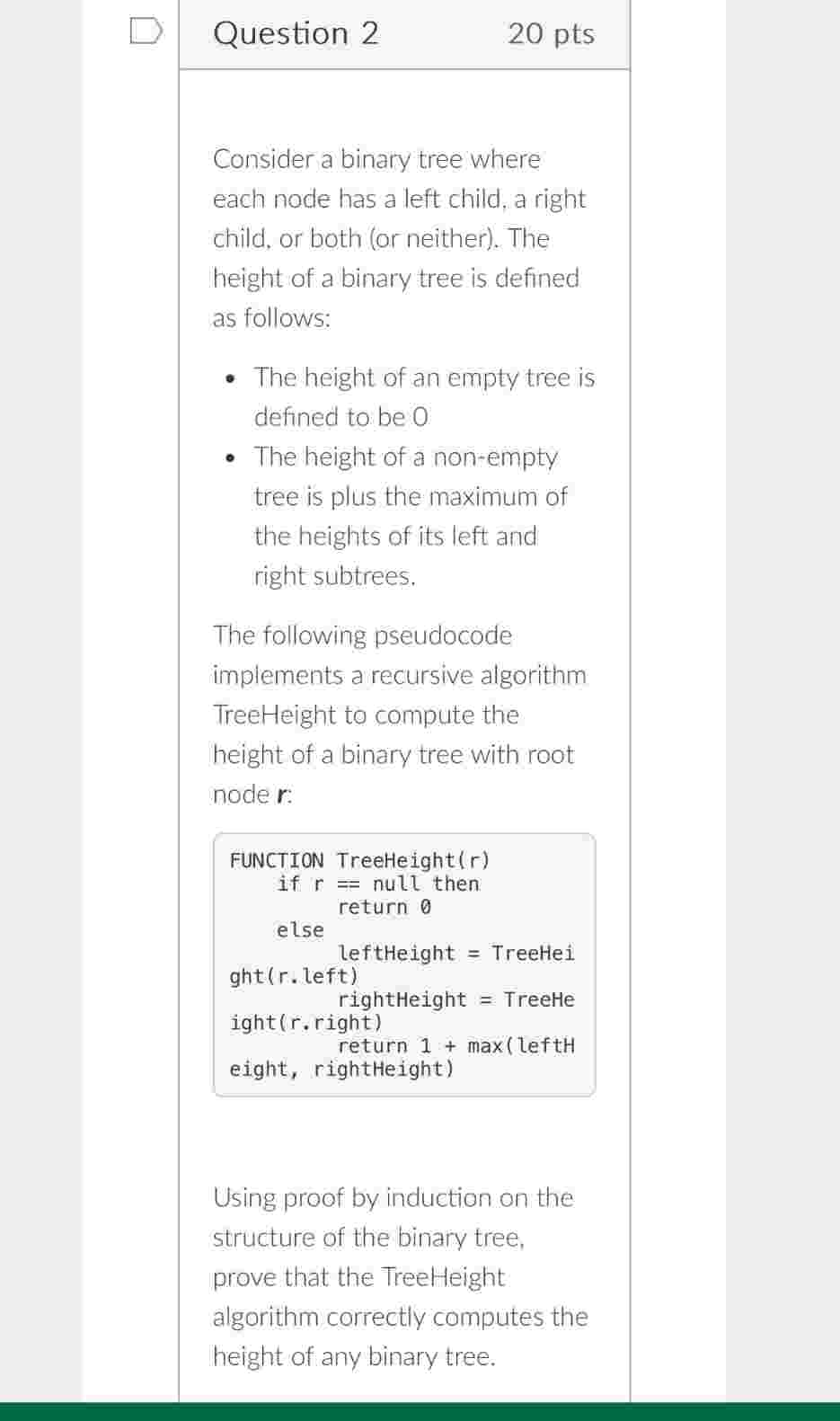 Solved Consider a binary tree whereeach node has a left | Chegg.com