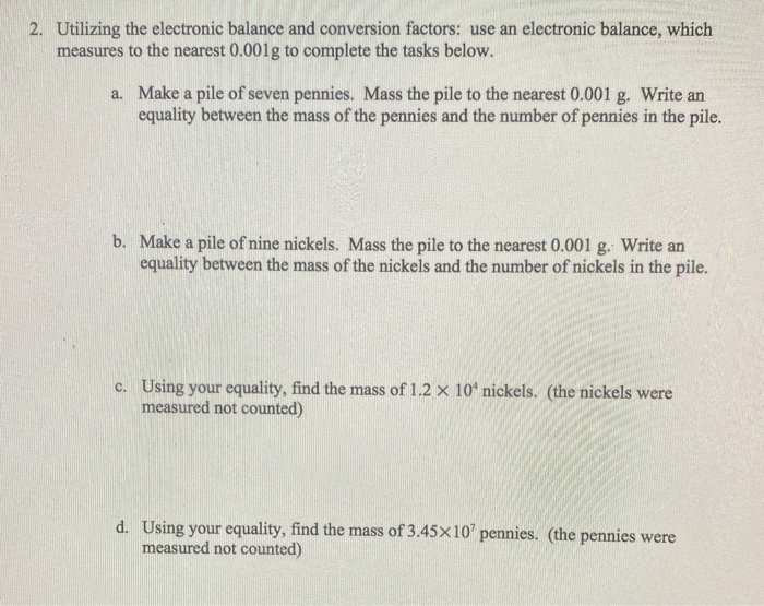 Using an Electronic Balance 