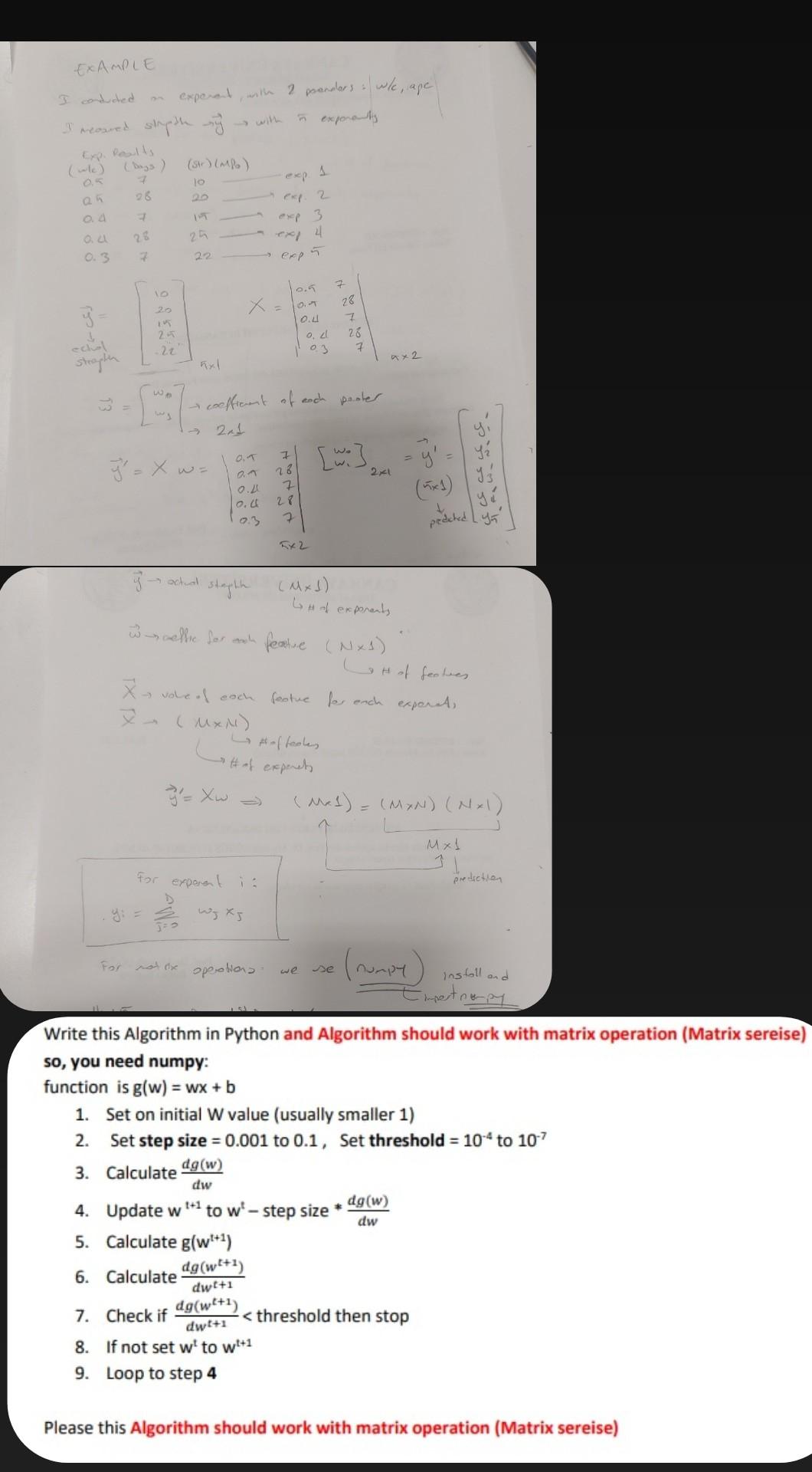 Solved Write this Algorithm in Python and Algorithm should | Chegg.com