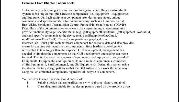 Solved Exercise 1 from Chapter 6 of our book: 1. A company | Chegg.com