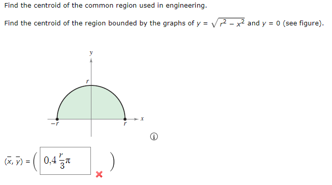 Solved Find the centroid of the common region used in | Chegg.com