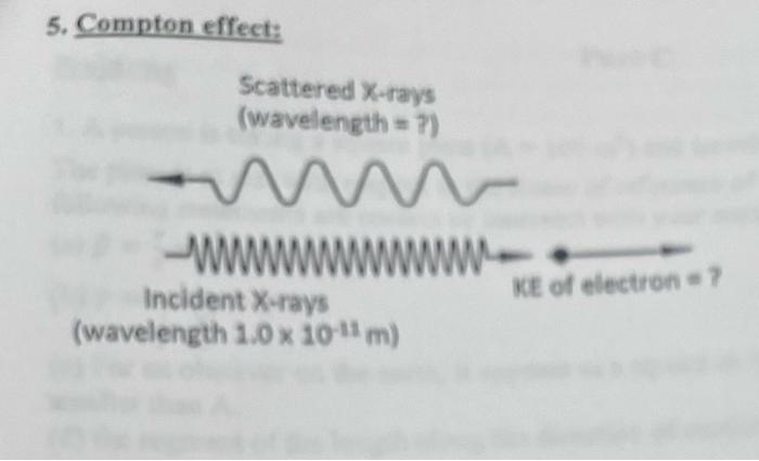 Solved 5. Compton Effect: | Chegg.com