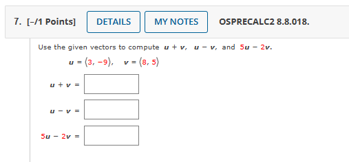 Solved Use The Given Vectors To Compute U V U V ï And Chegg Solved Use The Given Vectors To Compute U V U V ï And Chegg