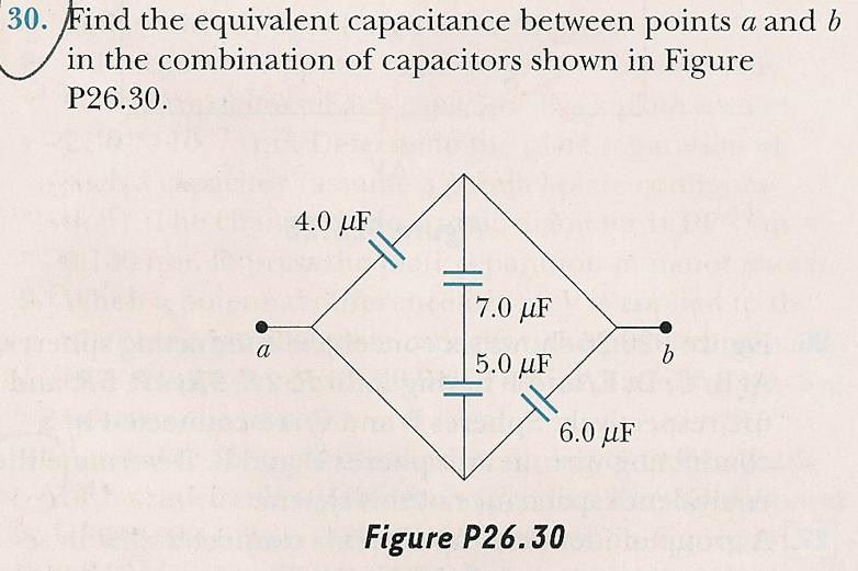 Solved Find The Equivalent Capacitance Between Points A And | Chegg.com