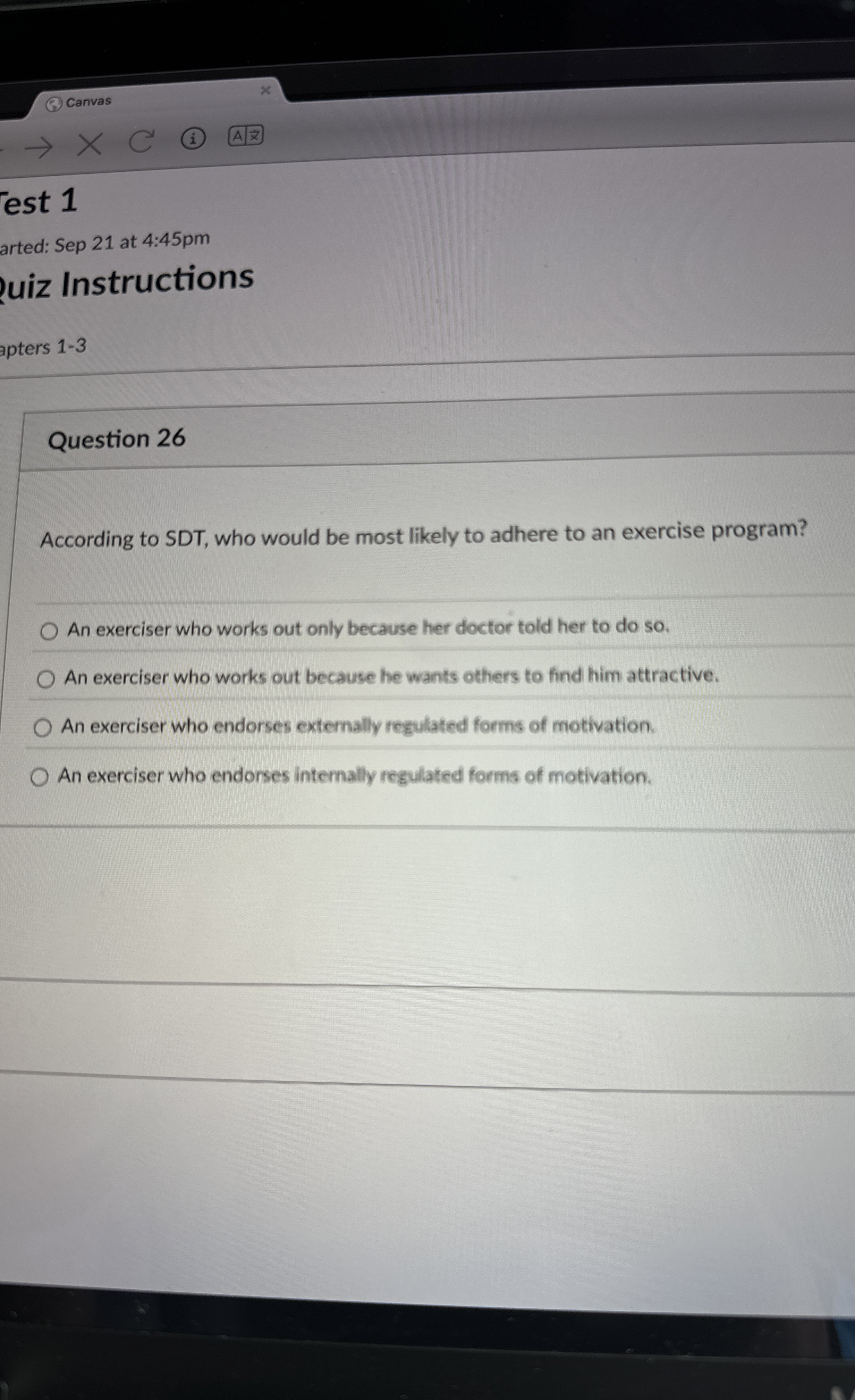 Solved Question 26According to SDT, ﻿who would be most | Chegg.com