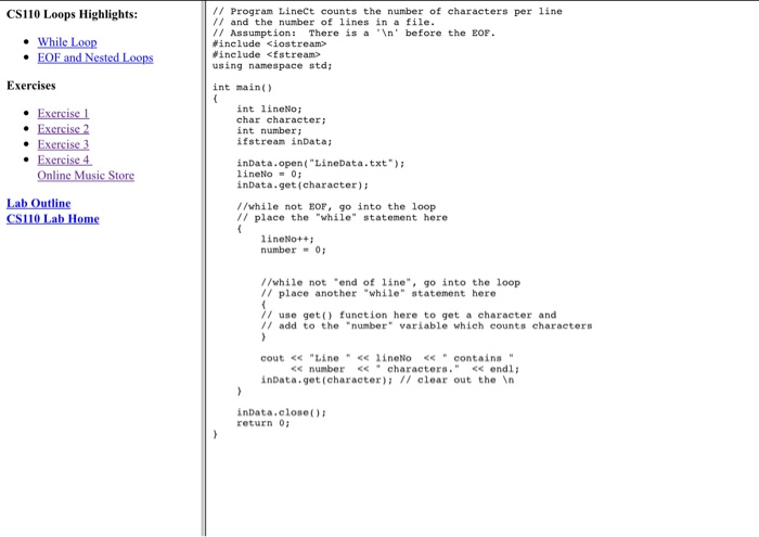 Solved Cs110 Loops Highlights Nested While Loop Exercise Chegg Com