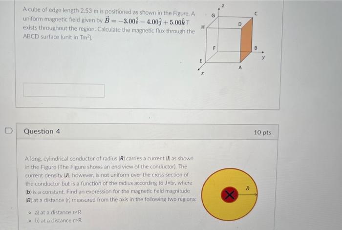 Solved A Cube Of Edge Length 2.53 M Is Positioned As Shown | Chegg.com