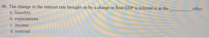 Solved Chapter 15 Monetary Policy 44. The price of old (or | Chegg.com