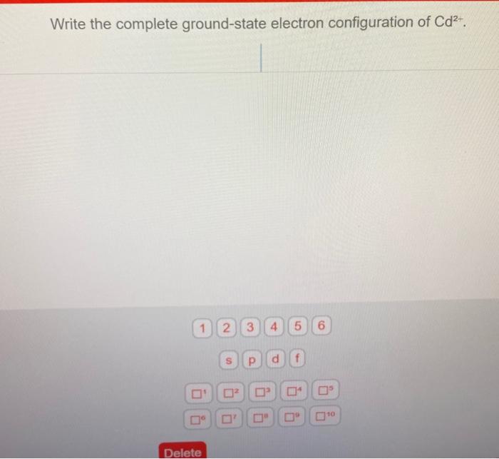 Solved Write The Complete Ground State Electron Chegg Com