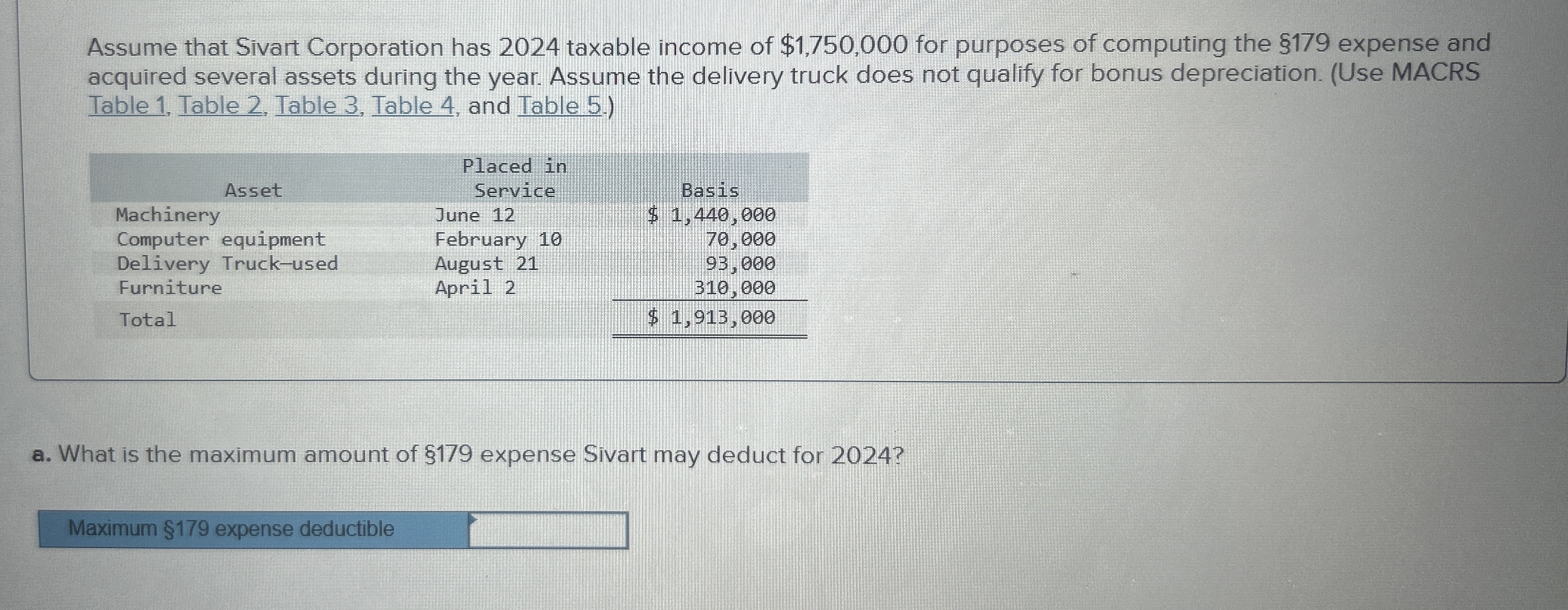Solved Assume that Sivart Corporation has 2024 ﻿taxable