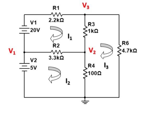 Solved b) For the curcuits showin in figure3, apply the node | Chegg.com