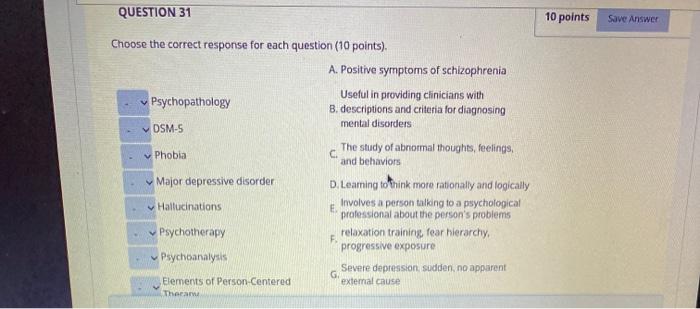 Solved QUESTION 31 10 points Save Answer Choose the correct | Chegg.com