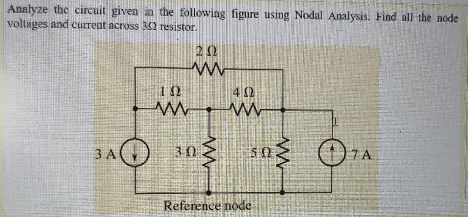 Solved Analyze the circuit given in the following figure | Chegg.com