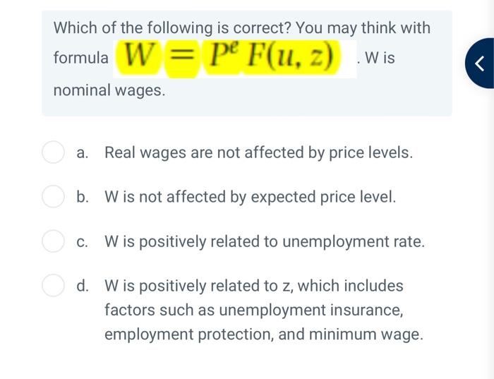 Solved Which of the following is correct? You may think with | Chegg.com