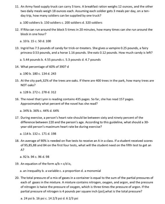 Solved 11. An Army food supply truck can carry 3 tons. A | Chegg.com