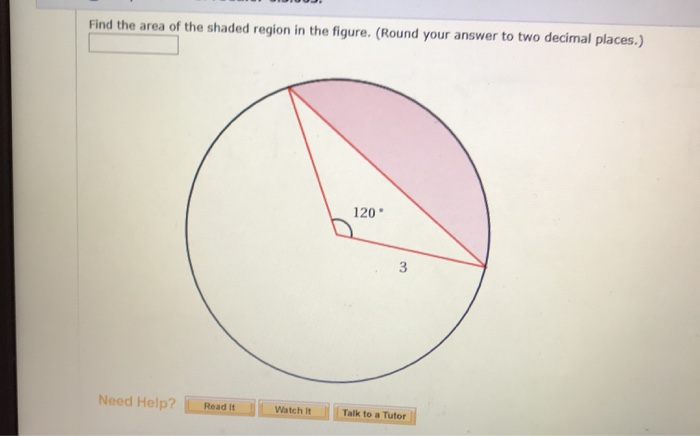 Solved Find the area of the shaded region in the figure. | Chegg.com