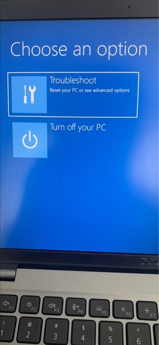 Solved Choose an option 19 Troubleshoot Reset your PC or see | Chegg.com
