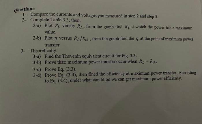 Solved Procedure 1. Connect the circuit shown in Fig 3.3. | Chegg.com