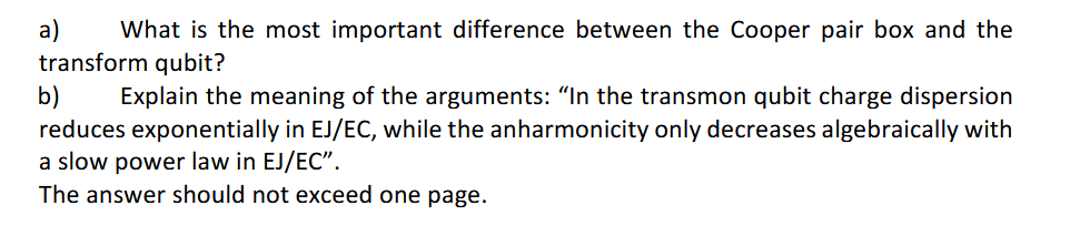 Solved a) ﻿What is the most important difference between the | Chegg.com